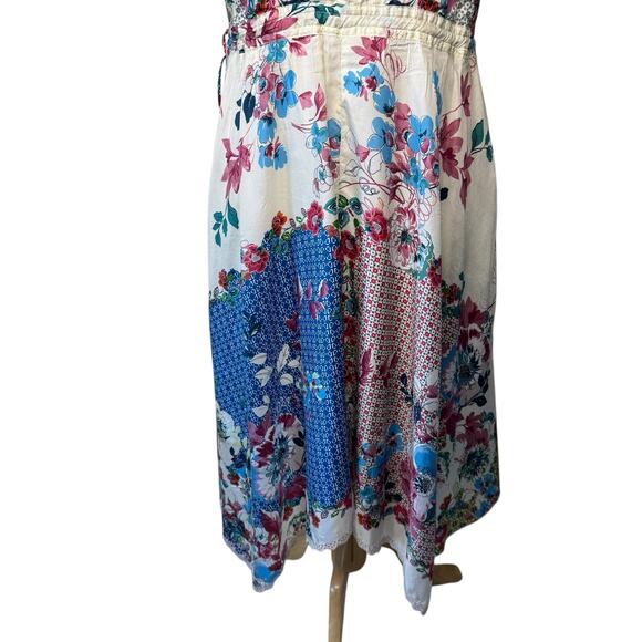 JOHNNY WASs  Lubello Parker Silk Patchwork Shirt Dress Multi Size Small - Picture 12 of 14